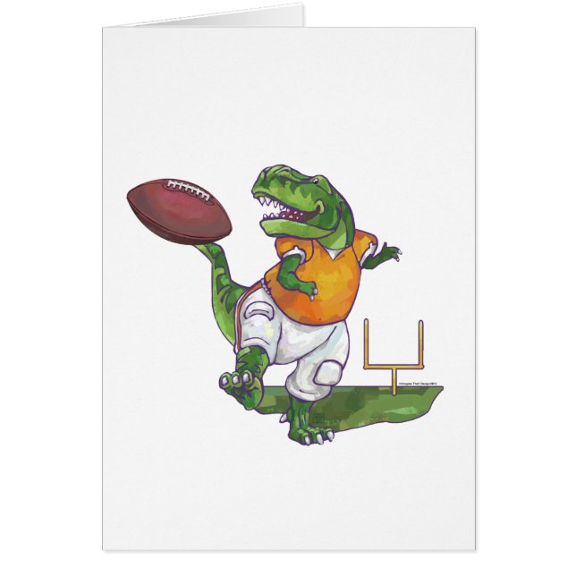 Dino Football Player Hälsningskort (Framsidan)