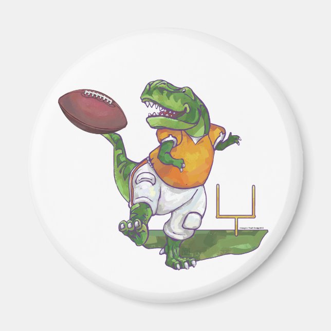 Dino Football Player Magnet (Framsidan)