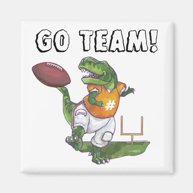 Dino Football Player Magnet (Framsidan)