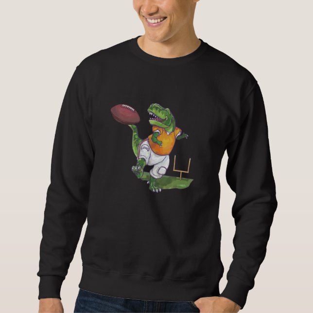 Dino Football Player Sweatshirt (Framsida)
