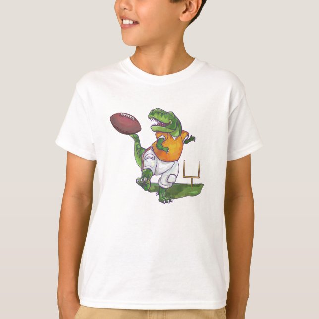 Dino Football Player Tee Shirt (Framsida)