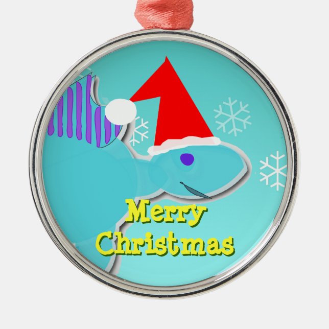 Dino för god julblåttStegosaurus prydnad Julgransprydnad Metall (Framsidan)