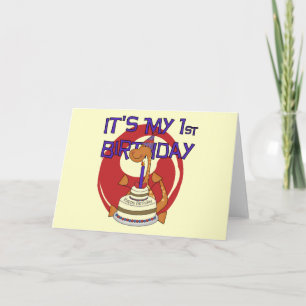 Dino första födelsedagTshirts och gåvor Kort