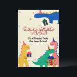 Dino Friends Birthday-inbjudan Inbjudningar<br><div class="desc">Färgfulla dinovänner är här för att fira! En roligt och charmerande födelsedagsinbjudan perfekt för barn'party. (AI-genererad teckning)</div>