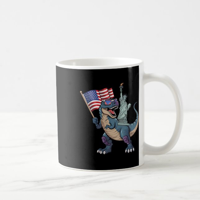 Dino-Frihetsgudinnan 4:e juli: Lena Boys Amer Kaffemugg (Höger)