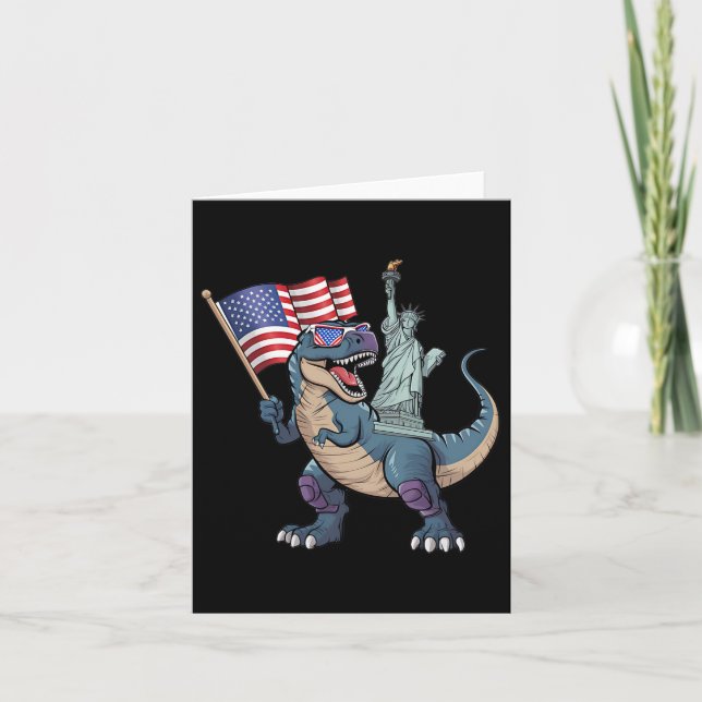 Dino-Frihetsgudinnan 4:e juli: Lena Boys Amer Kort (Framsida)