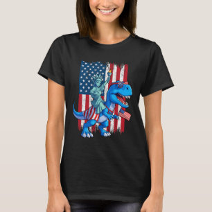 Dino Frihetsgudinnan 4:e juli Trex American F T Shirt