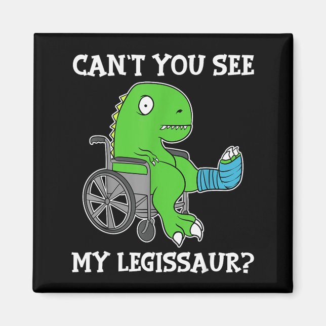 Dino Funny Get Well Broken Leg Gift Dinosaur With  Magnet (Framsidan)