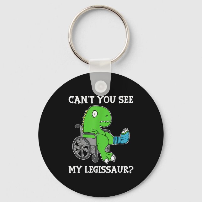 Dino Funny Get Well Broken Leg Gift Dinosaur With  Nyckelring (Framsida)