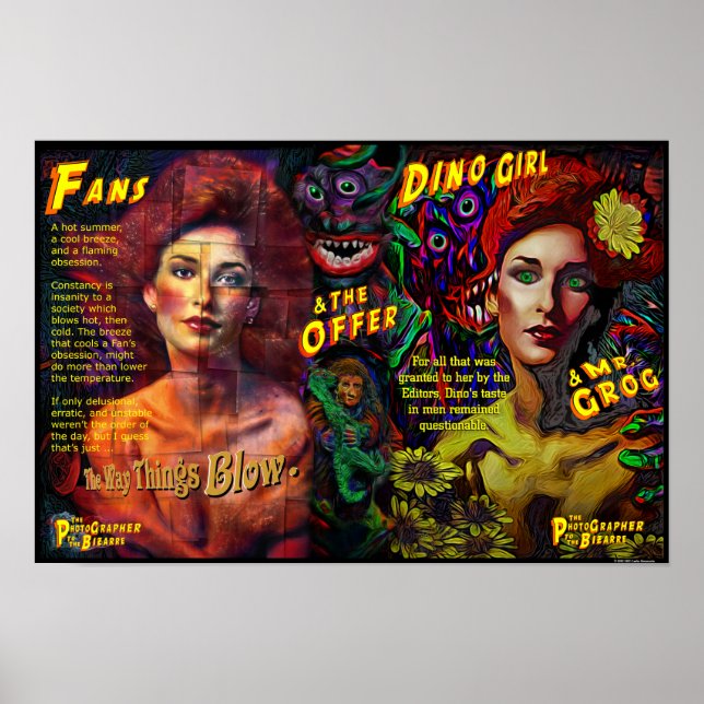 Dino Girl Fläkt Poster (Framsidan)