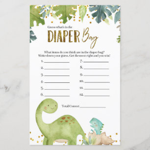 Dino gissar vad som finns i tidningsblocket