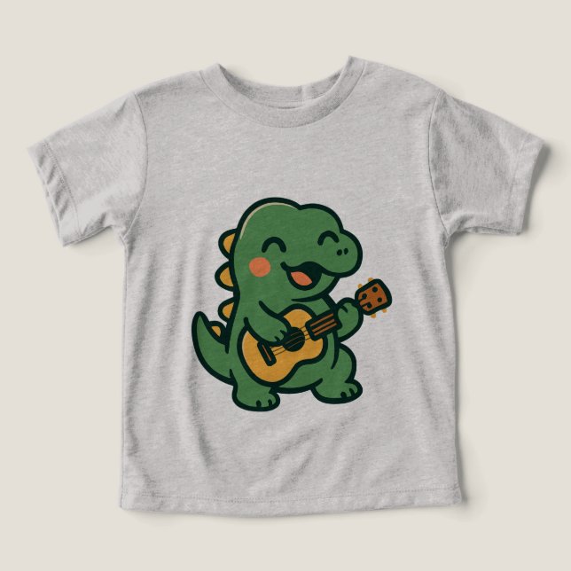 Dino Gitarr Jam T Shirt (Design Framsida)