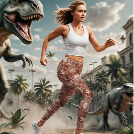 Dino Gräver brun Leggings