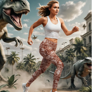 Dino Gräver brun Leggings