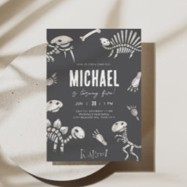 Dino Gräver Theme Birthday Inbjudningar