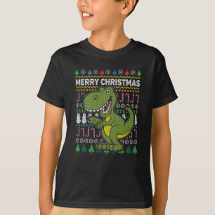 Dino Grönt Ugly jul Sweater Wildlife Series Tee Shirt