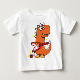 Dino guitarist baby t shirt