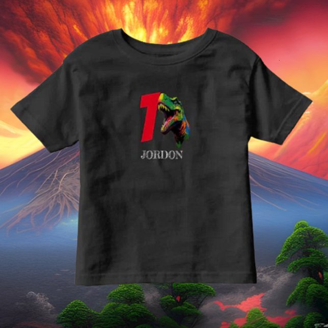 Dino Happy 1-årsdag T Shirt (Bring your dream party to life with our selection of quality Dinosaur themed party supplies )