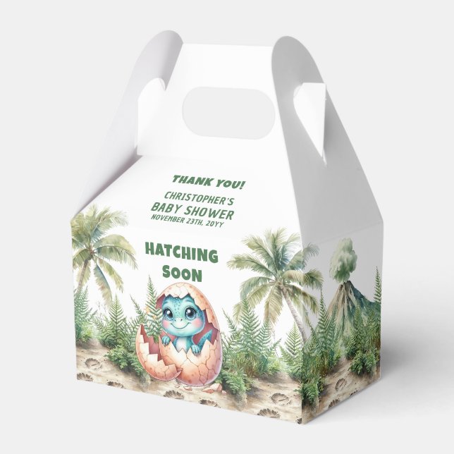 Dino Hatching Soon Pojke Tack Box Presentaskar (Framsidan Sidan)