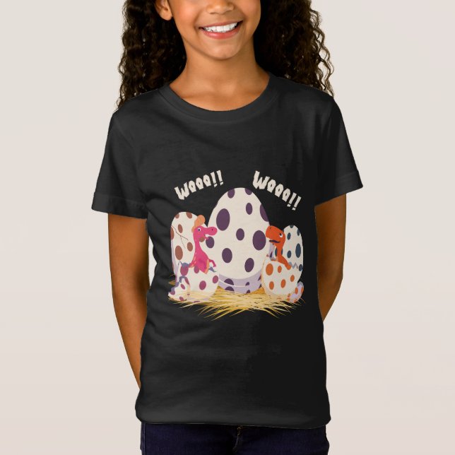 ’Dino Hatchlings’ - Cute Dinosaur Kids’" T Shirt (Framsida)