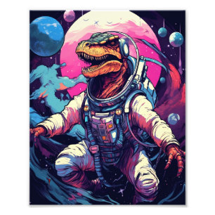 Dino in Space Fototryck