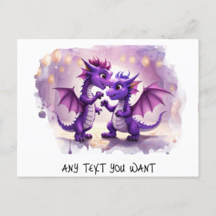 *~* Dino Inbjudan Dance AP48 PHOTO Dragon Postcard