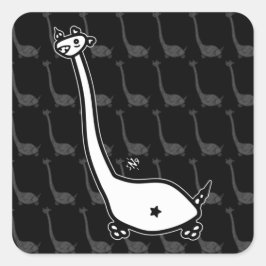 Dino Joe Colorful horned dinosaurs som varelse 5 Fyrkantigt Klistermärke