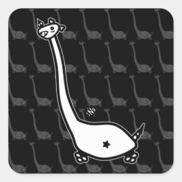 Dino Joe Colorful horned dinosaurs som varelse 5 Fyrkantigt Klistermärke