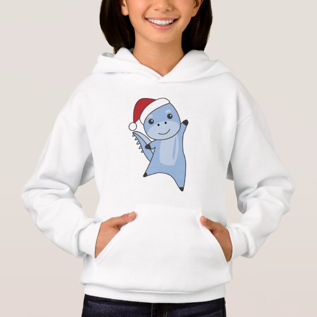 Dino jul Dinos Winter Animals T Shirt (Framsida)