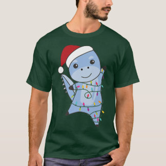 Dino jul-djur Fairy Ljus Dino T Shirt