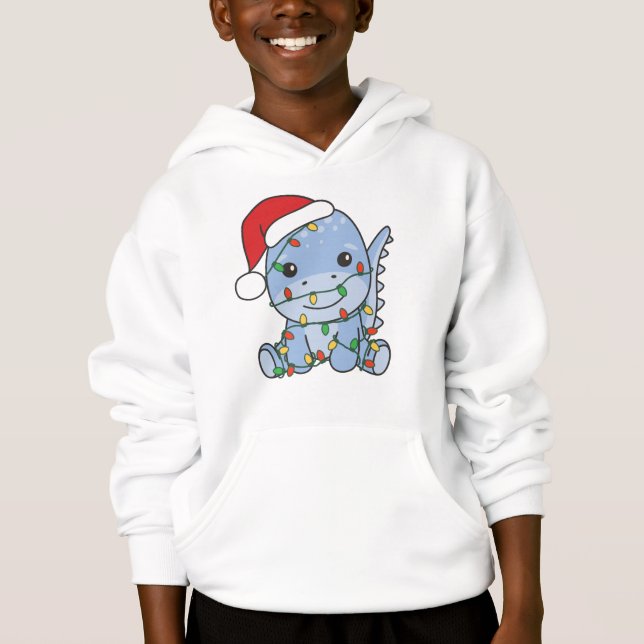 Dino jul Winter Animals Helgdag Dinos T Shirt (Framsida)