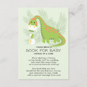 Dino Kärlek Boys Baby Shower Bok för Baby-kort Tilläggskort