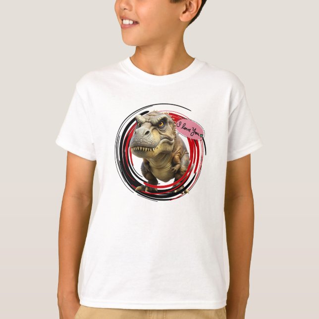 Dino Kärlek T Shirt (Framsida)