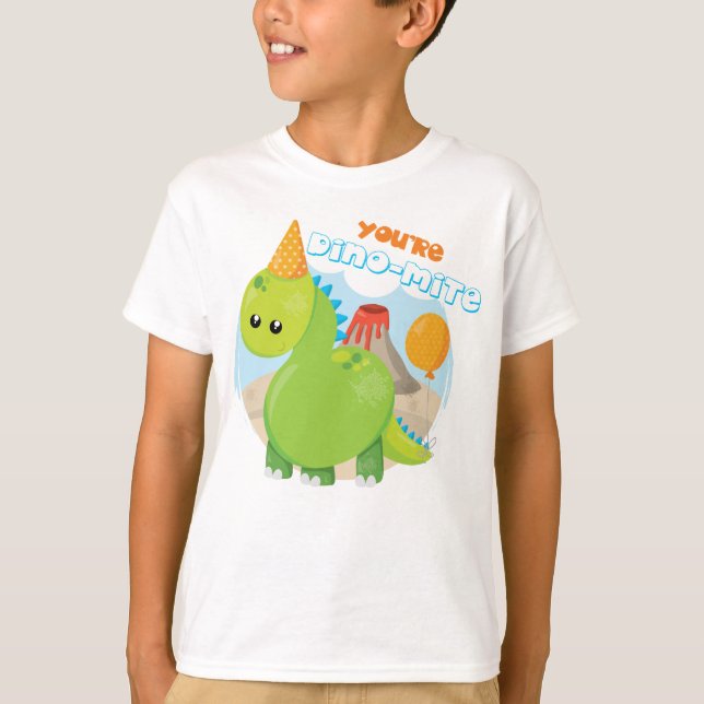 DINO Kids' Hanes TAGLESS® T-Shirt (Framsida)
