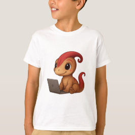 Dino Kids Shirt – Dino Kammli am Laptop T