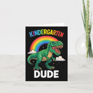Dino Kindergarten Birthday Tredje dosinosaur tillb Kort