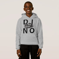 DINO - Light Steel Kids' Hanes ComfortBlend® Hoodi