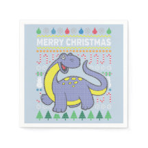 Dino Lila Ugly jul Sweater Wildlife Series