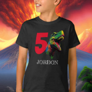 Dino Lycklig 5:e födelsedagen T Shirt