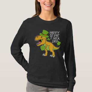 Dino Lycklig St Pat Trex Day Lucky Dinosaur St Pat T Shirt