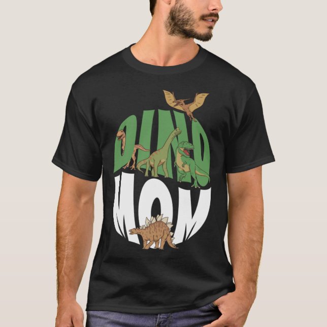 Dino Mamma Dinosaur Paleontolog Moderskap Mor T Shirt (Framsida)
