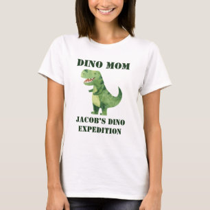 Dino Mamma Tröja, Dinosaurie Födelsedagsfest T Shirt