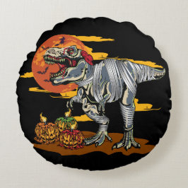 Dino-Mash: Spooky Pumpkinosaur Rund Kudde