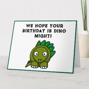 Dino May Birthday, Cute Stegosaurus Kids Tecknad Kort