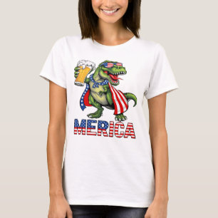 Dino "Merica Fjärde juli-Roligten T Shirt