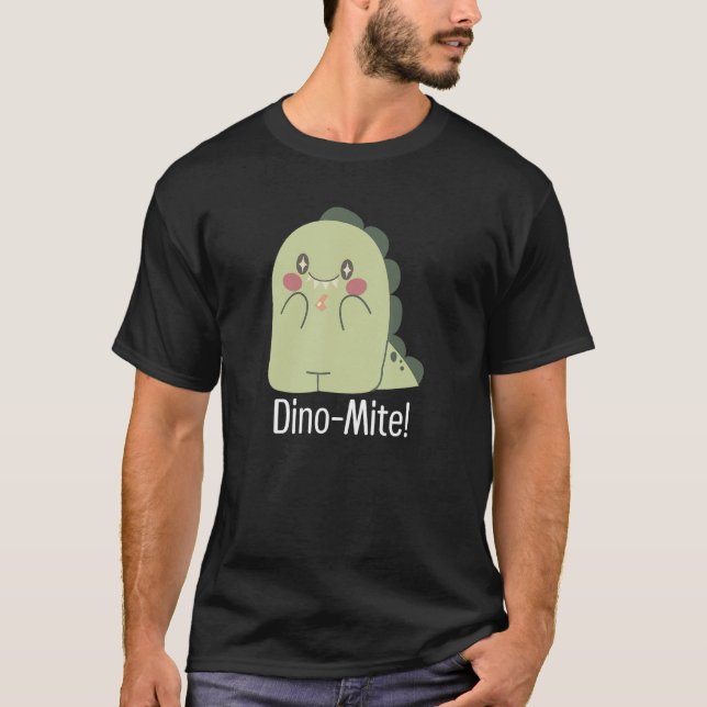 Dino Mite Animal Dinosaur T Shirt (Framsida)