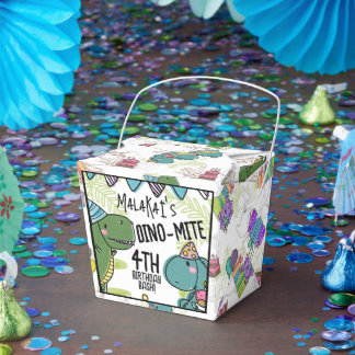 Dino-Mite Barn Födelsedagsfest Dinosaur Presentaskar