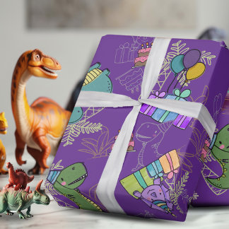 Dino-Mite Barn Födelsedagsfest Dinosaur Presentpapper