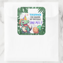 Dino-mite Birthday Tack Stickers