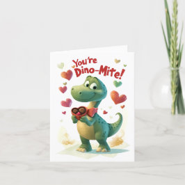 Dino-mite Child's Valentine Day Card Helgkort